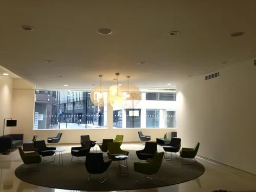 Open-plan breakout area in Chubb's London head office